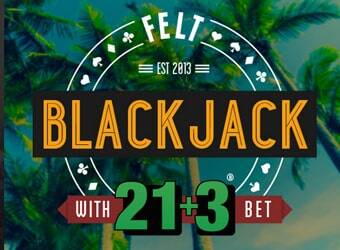 Pókeres Blackjack 21+3 Felt Gaming