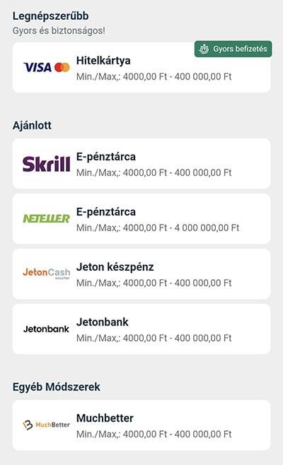 BoaBet befizetés opciók BoaBet befizetés opciók